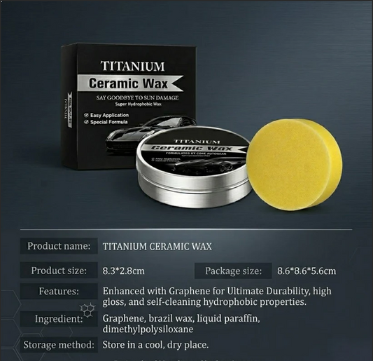 Titanium Ceramic Wax Cream Mirror Shine. 15 Minutes. Lasts a Year.