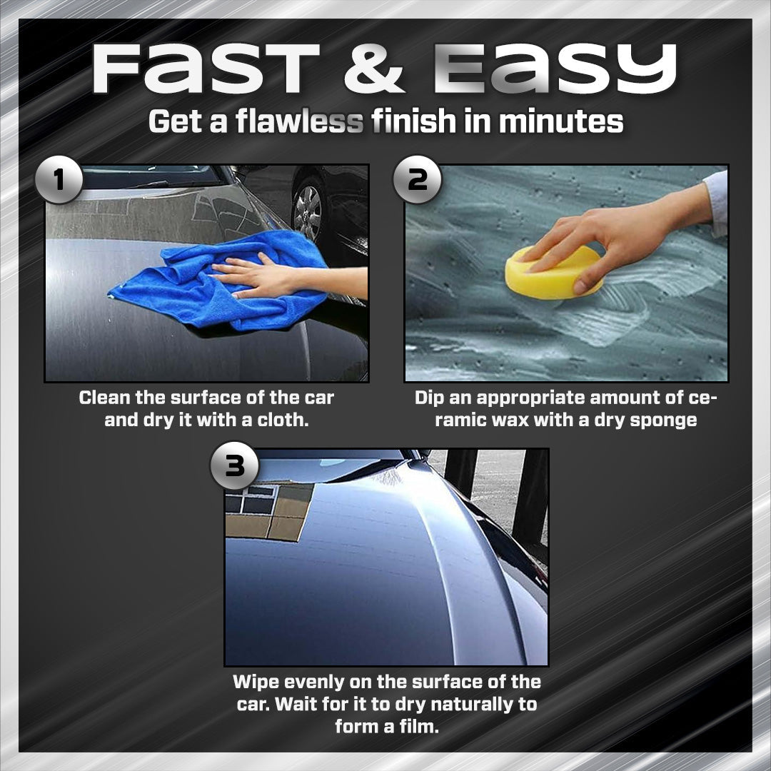 Titanium Ceramic Wax Cream Mirror Shine. 15 Minutes. Lasts a Year.