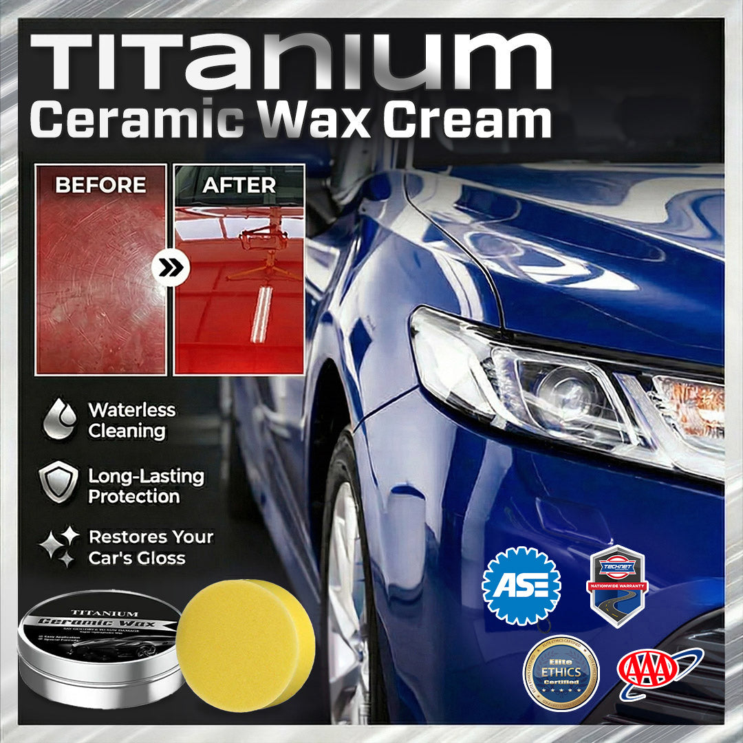 Titanium Ceramic Wax Cream Mirror Shine. 15 Minutes. Lasts a Year.